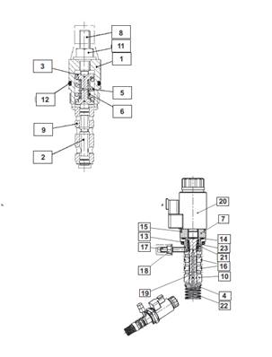 Hydraulic harvester head pump, regulator 9992238
