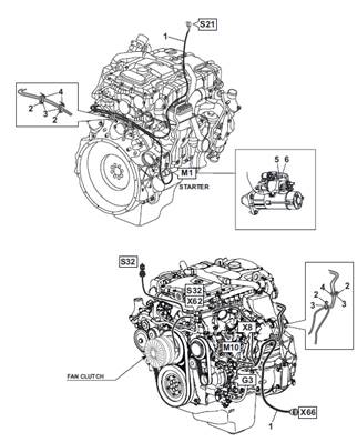 Engine harness, mounting 9992372