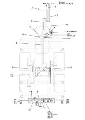 Rear frame harness, assembly 9992554
