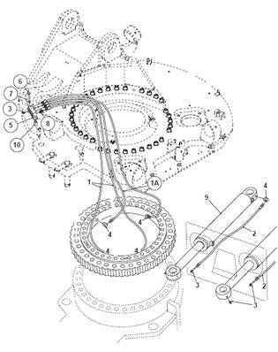Turret rotation lubrication, assembly 9992679