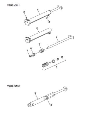 Grid hydraulic cylinder, assembly 99929186