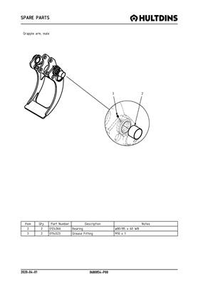 Grapple arm, male 0680854P00