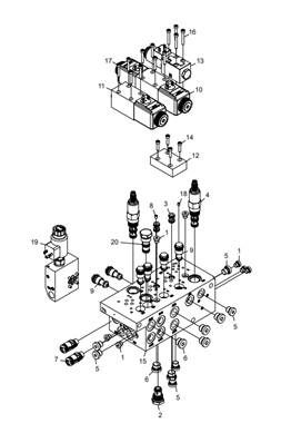 Left manifold, assembly LM018536