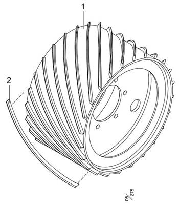 Feed rollers, Eucalyptus 45° LM033559