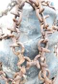 Used pair of chains PEWAG 23.1-26 and 600/65-34 single diamonts 13,5mm