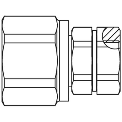 Male screw coupler G1 Parker QHPA16-G4X8-C