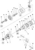 Turret rotation motor, assembly 7016642S2