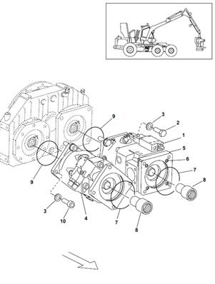 Hydraulic pumps, assembly 9900095