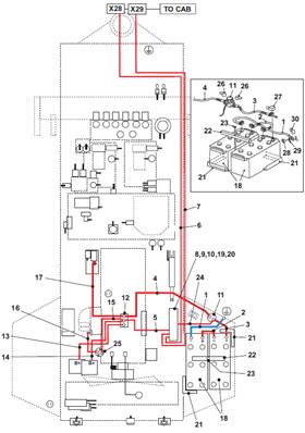 Power supply harness, assembly 9901385
