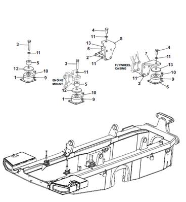 Engine mount, mounting 9902876