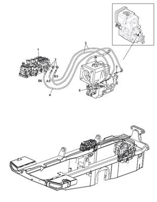 Transmission, hydraulic lines 9902920