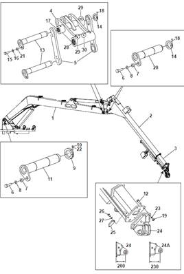 Crane 260 11m, assembly 9991040