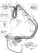 Harvester head, hydraulic lines 9991241