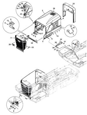Hood guard, mounting 9991263