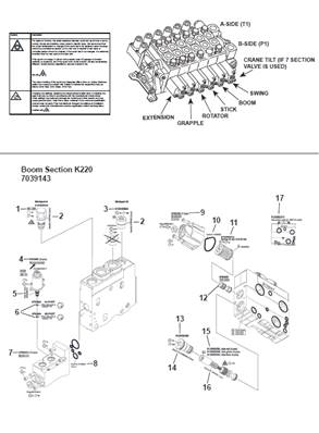 Crane distributor K220, assembly 9991539
