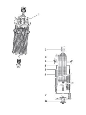 Hydraulic tank, filtration 9992454