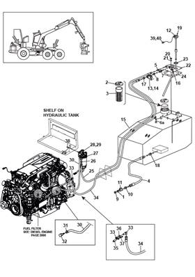 Fuel lines, mounting 9992690S2