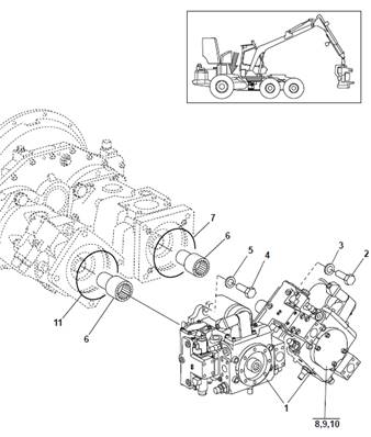 Hydraulic pumps, assembly 9992717