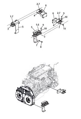Engine mount, mounting 9992902