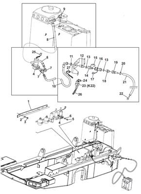 Hydraulic and fuel filling pump, assembly 99929107