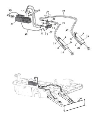 Earthmoving blade, mounting 99929370