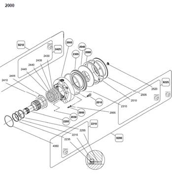 Turret rotation motor, assembly 99929417