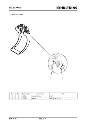 Grapple arm, female 068343201