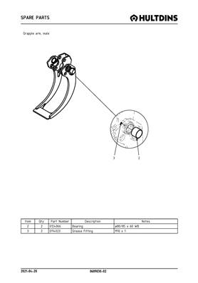 Grapple arm, male 068903002