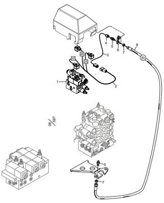 Electrical system, accumulation kit with rotator control LM999206