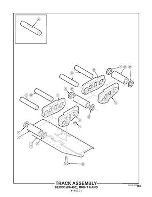 Track Assembly, Berco (FH400), Right Hand 4110731