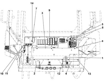 Cab rear harness, fitting 7031756