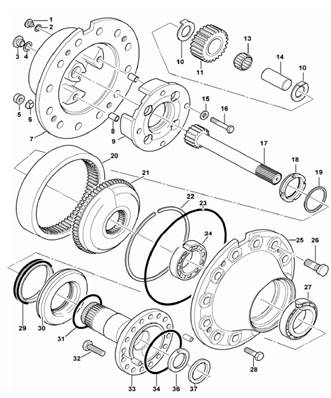 Bogie, reducer 7032888S2