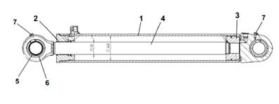 Pendulum cylinder, assembly 9900945