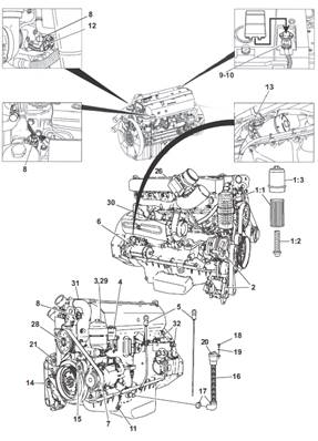 Diesel engine, assembly 9902721