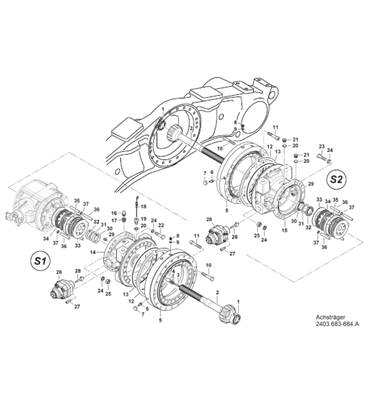 Bogie, assembly 9907459S2