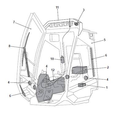 Cabin tilt, mounting 9991058