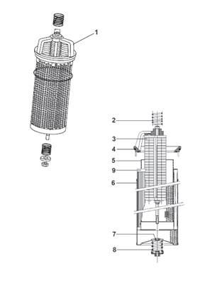 Hydraulic tank, filtration 9991320