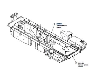 Washer harness, installation 9991342