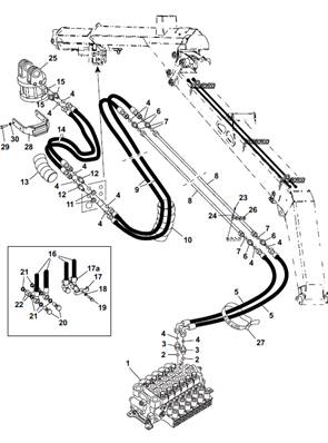 Rotator, hydraulic lines 9991497