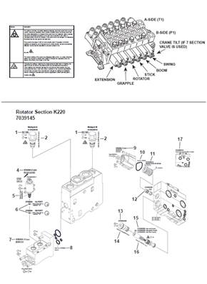 Crane distributor K220, assembly 9991541