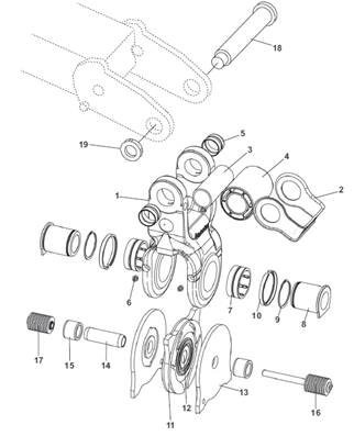 MPB2-2 rotator clevis, assembly 9991631