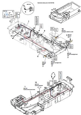 Front frame harness, mounting 9991978S3