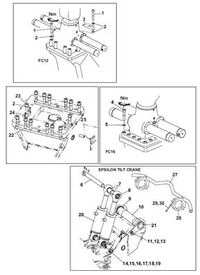 Crane fixing platform, assembly 9991985