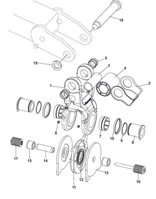 MPB2-2 rotator clevis, assembly 9991988