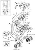 Rear drive motor, hydraulic lines 9992216