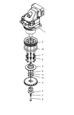 Saw motor F12-30, assembly LM017974