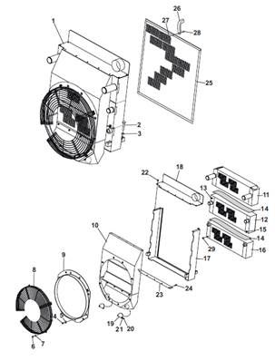 Water cooling, assembly 9903087