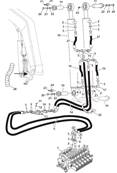 Crane arm, hydraulic lines 9991051S2