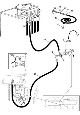 Hydraulic and fuel filling pump, assembly 9991206
