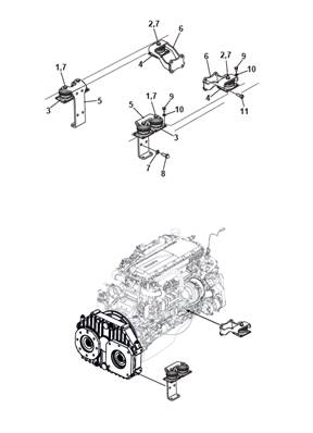 Engine mounts, mounting 9991672